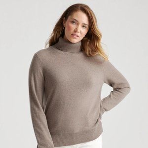 Super Luxe Baby Cashmere Turtleneck Sweater (S)